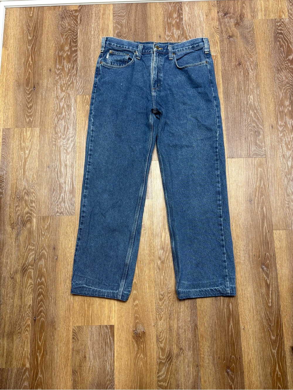 Carhartt Men's Dark Blue Straight Jeans